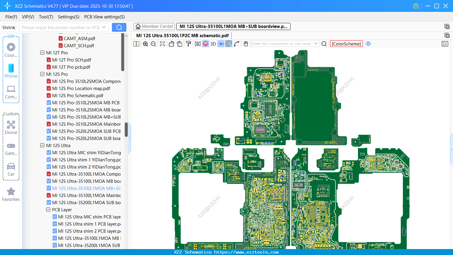 Xiaomi MI 12S Ultra-35100L1MOA MB+SUB Boardview